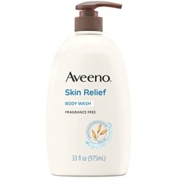 Aveeno 艾惟诺 舒缓无香精沐浴露，含有燕麦，可舒缓干痒的皮肤，温和，无皂和无染料，适合敏感性皮肤，共33液体盎司/975毫升